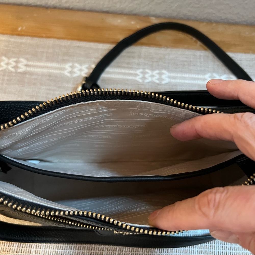 Kate Spade Black Textured Crossbody Bag - Picture 3 of 5